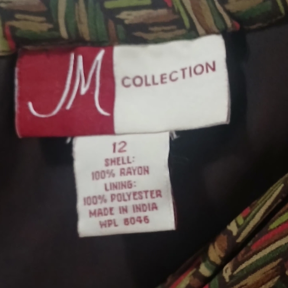 🌾JM Collection Multicolor Patterned A-Line Skirt - Picture 7 of 9